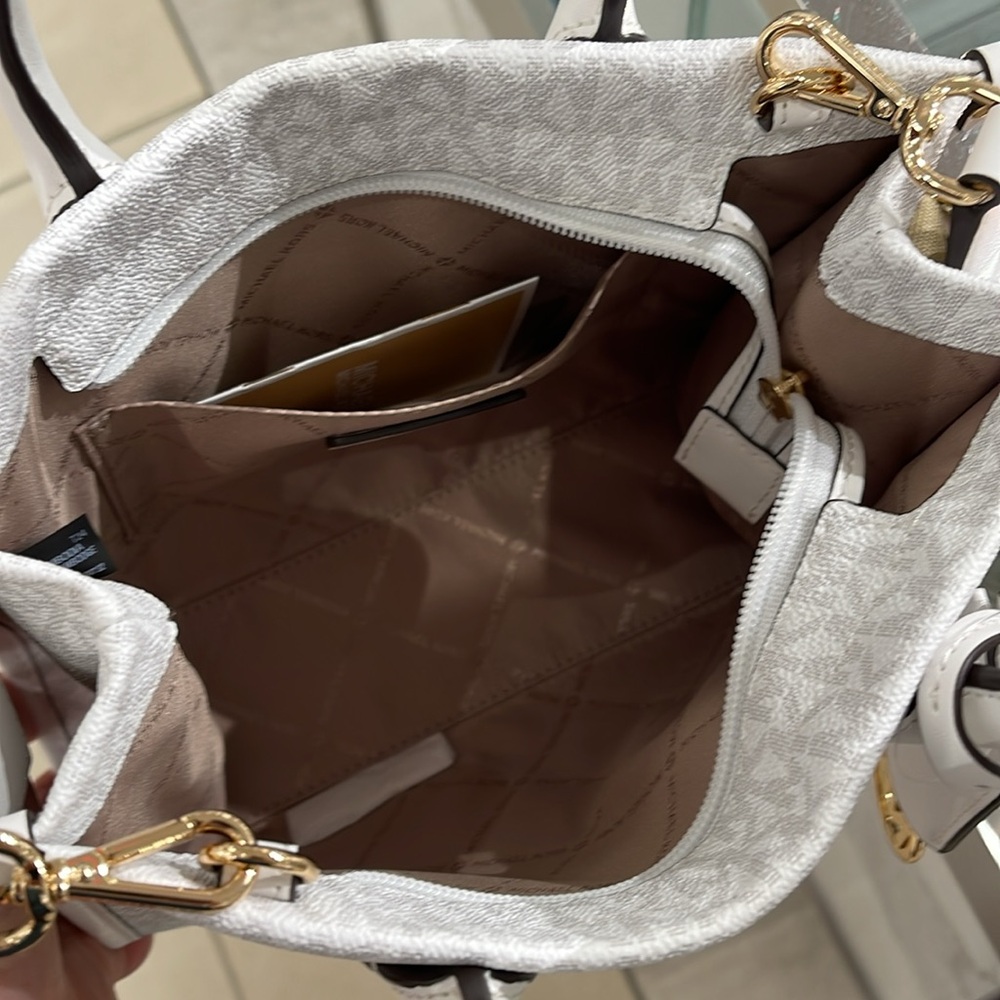 Michael Kors Mirella Small Signature Logo Shopper Top Zip Crossbody XBODY Bag MK - Picture 11 of 16